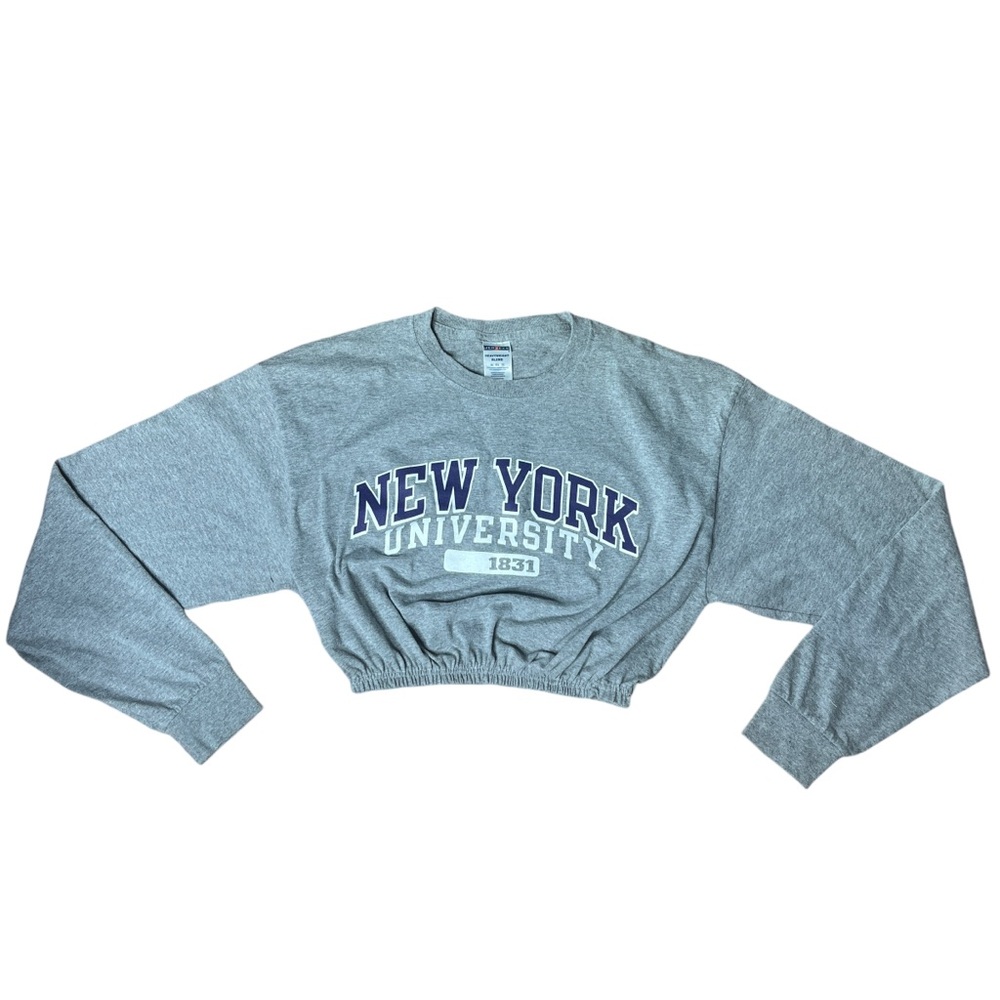 NYU Reworked Longsleeve Crop Top - Picture 2 of 4